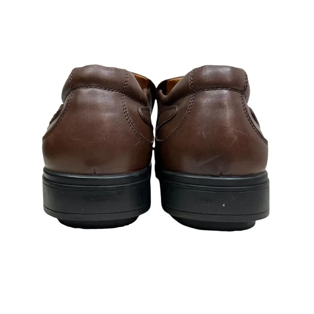 Gravity Defyer Mens Loafers Marseille II Brown Leather Cushioned Footbed Sz‎ 15